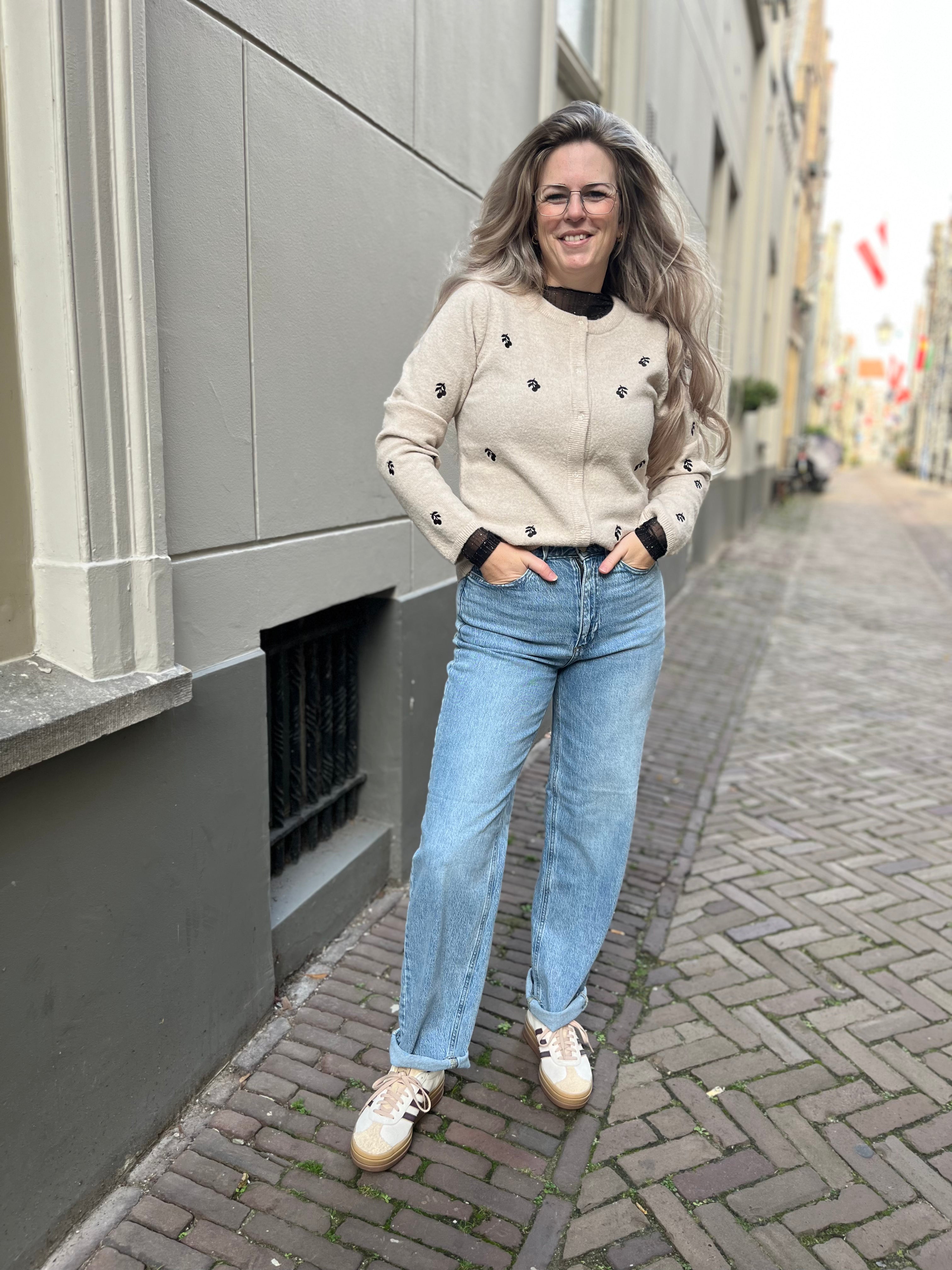 VISEBORA Knit Cardigan - Feather Gray